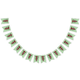Bandeirinha Christmas poinsetta bunting banner