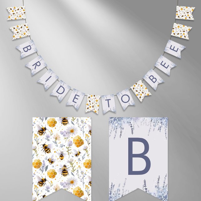 Bandeirinha Chuva de Presentes Noiva Abelha Floral (Criador carregado)