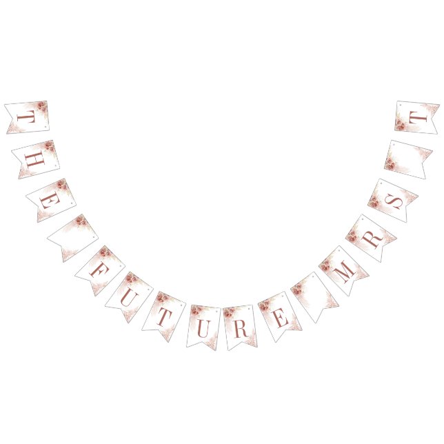 Bandeirinha Chuveiro de Noiva Boho Chic Terracota com Grama da (Todos)