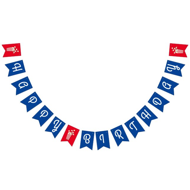 Bandeirinha Cinema Teatro Festa de aniversário de pipoca