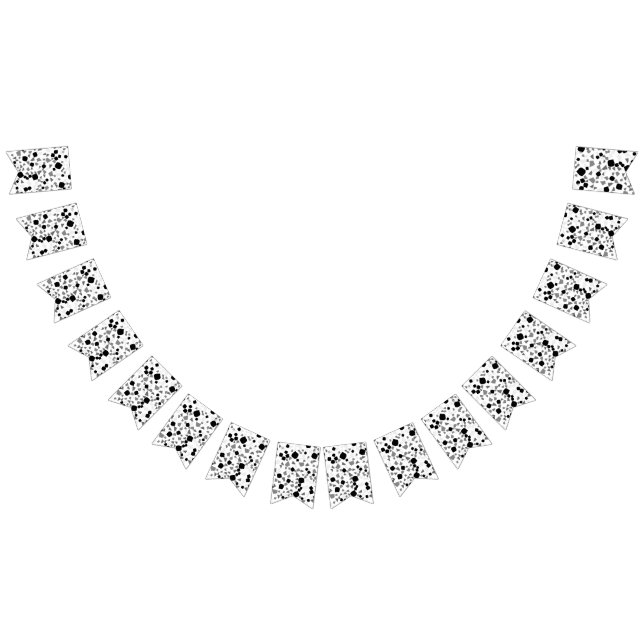 Bandeirinha Cinza Branca Simples Moderna, Roupa Terrazzo (Todos)