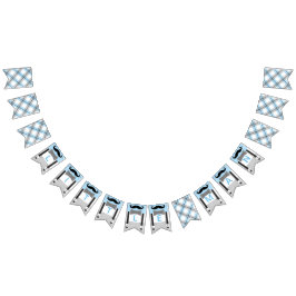 Bandeirinha cinza de bebê chá de bebê com bigode