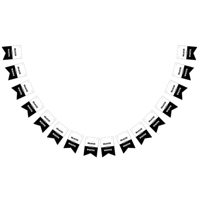 Bandeirinha Cinza Preta Texto Branco E Design de Cores Sólidas (Todos)