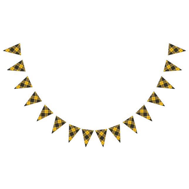 Bandeirinha Clã MacLeod do Tartan amarelo & preto de Lewis (Todos)