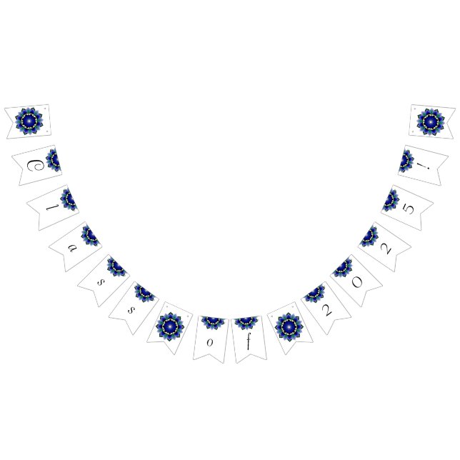 Bandeirinha Classe de 2025! Mandala em azul escuro (Todos)