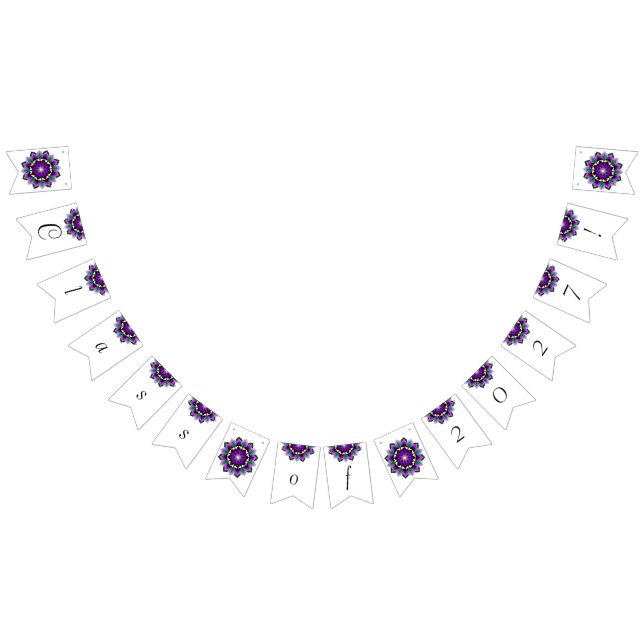 Bandeirinha Classe de 2027! Mandala em roxo (Todos)