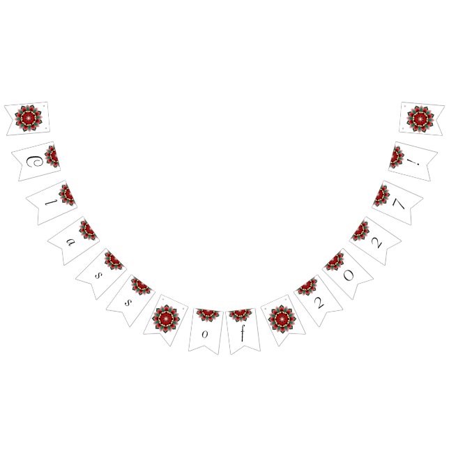 Bandeirinha Classe de 2027! Mandala em vermelho (Todos)