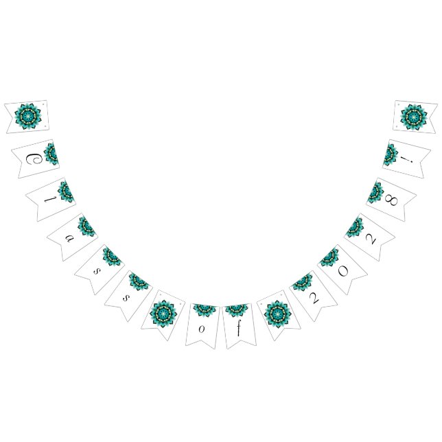 Bandeirinha Classe de 2028! Mandala em aqua (Todos)