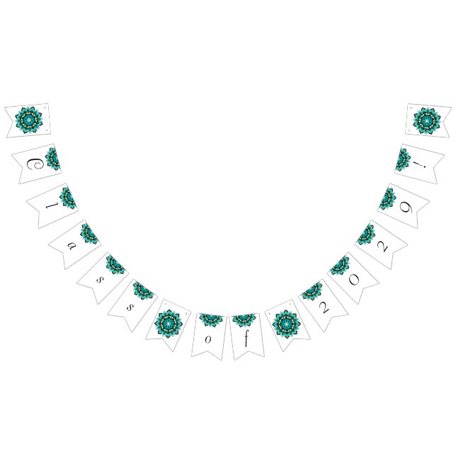 Bandeirinha Classe de 2029! Mandala em aqua (Todos)