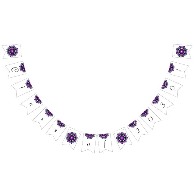 Bandeirinha Classe de 2030! Mandala em roxo (Todos)