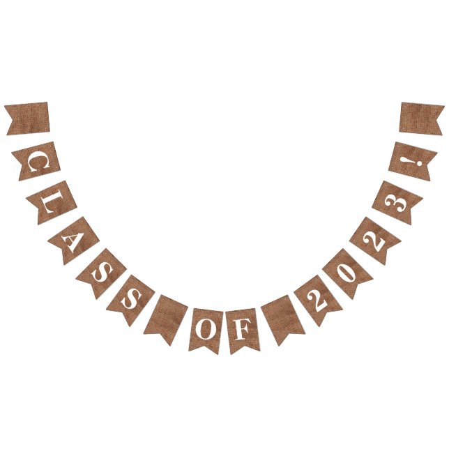 Bandeirinha CLASSE Personalizável DE 2020 em Burlap Simulado (Todos)