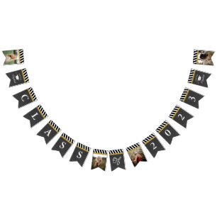 Bandeirinha Classe Preta e Dourada de Graduação de Foto 2023