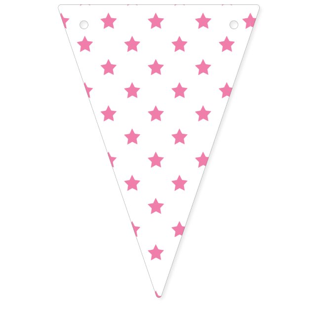 Bandeirinha Classic Stars Fuchsia Pink - White (Primeira Bandeira)