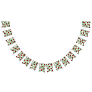 Bandeirinha Clássico Elegante de Casamento de rosa vermelha