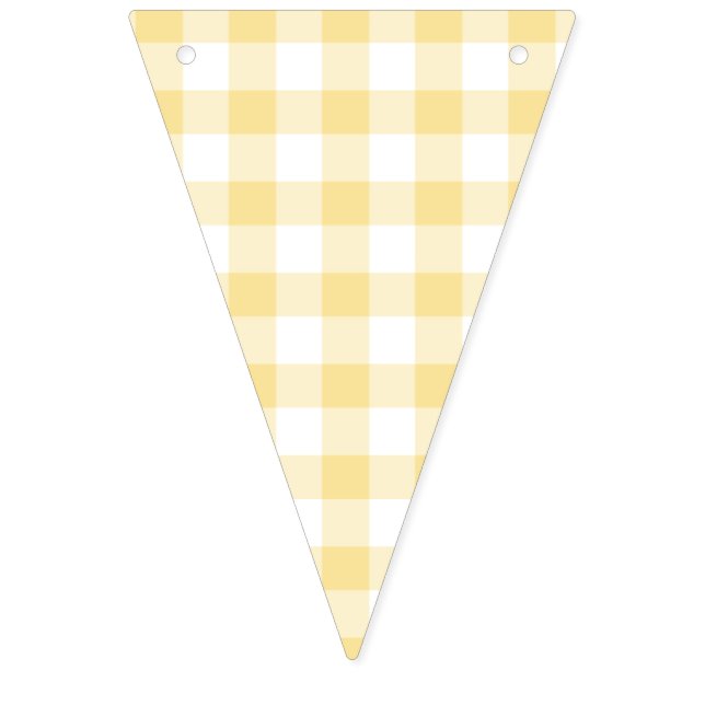 Bandeirinha Clássico Gingham Canary Yellow (Primeira Bandeira)