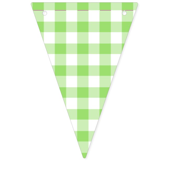 Bandeirinha Clássico Gingham Primavera Verde (Primeira Bandeira)