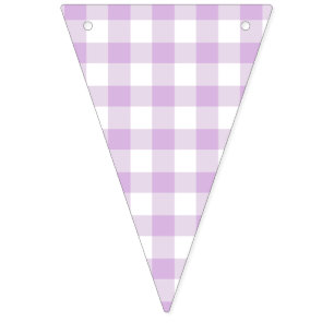 Bandeirinha Clássico Gingham Soft Lilac