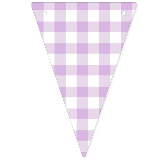 Bandeirinha Clássico Gingham Soft Lilac (Primeira Bandeira)