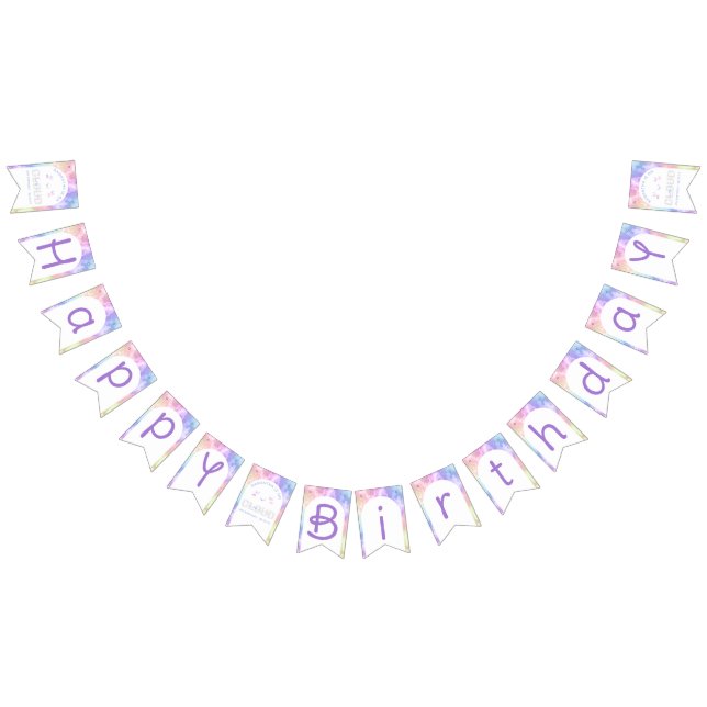 Bandeirinha Cloud Nine Happy Birthday Banner - Aquarela Passad (Todos)