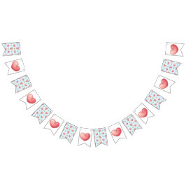 Bandeirinha Coleção de Coração Urso - Azul