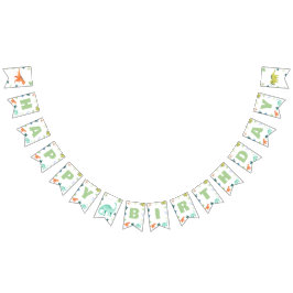 Bandeirinha Colorful Dinosaur Birthday Bunting Dino Party