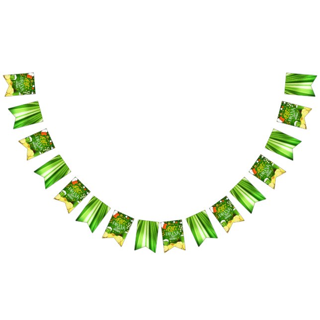 Bandeirinha Coma Bebida e Seja um banner irlandês (Todos)