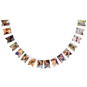 Bandeirinha Comemoração personalizada de 16 fotos