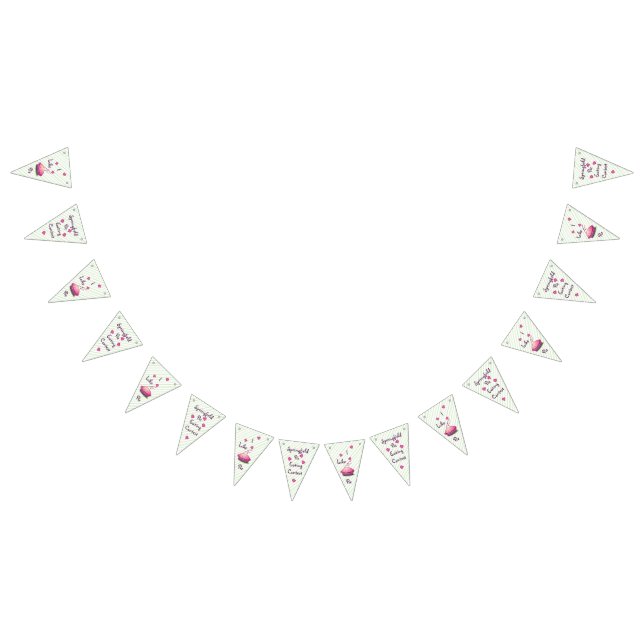 Bandeirinha Competição listrada comer da torta (Todos)