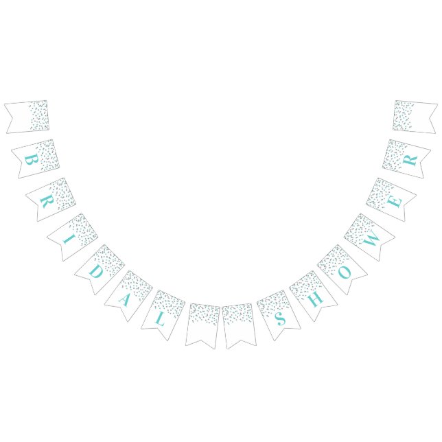 Bandeirinha Confetti Azul de Prata Banner do chá de panela (Todos)