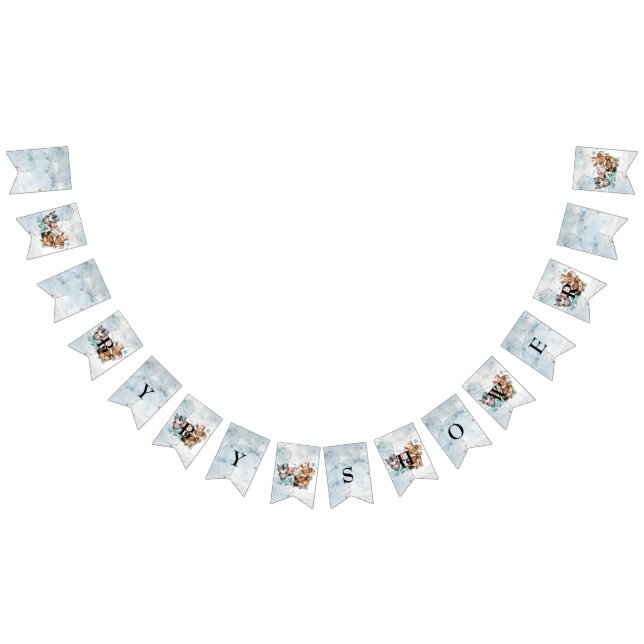 Bandeirinha Convite de chá de fraldas fardado Safari (Todos)