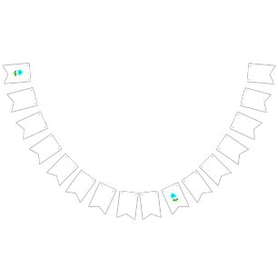 Bandeirinha Cor de água verde azul adicione seu nome ao texto