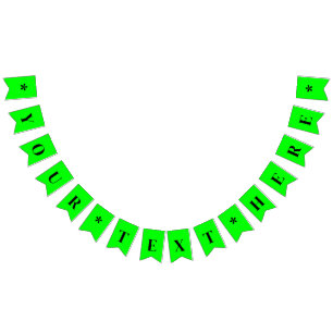 Bandeirinha Cor Neon Verde Elétrico Personalizado