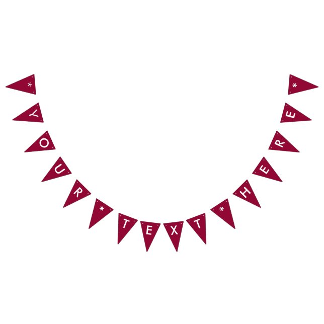 Bandeirinha Cor Sólida Burgundy Personaliza-A (Todos)