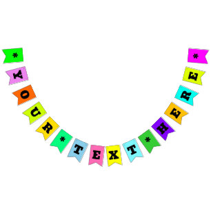 Bandeirinha Cor Sólida Neon Mix Personalizado