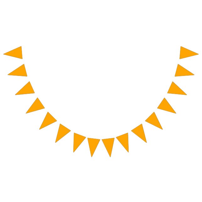 Bandeirinha Cor Sólida Neon Orange | Clássico (Todos)