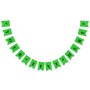 Bandeirinha Cor Sólida Verde Limão Neon Personalizado