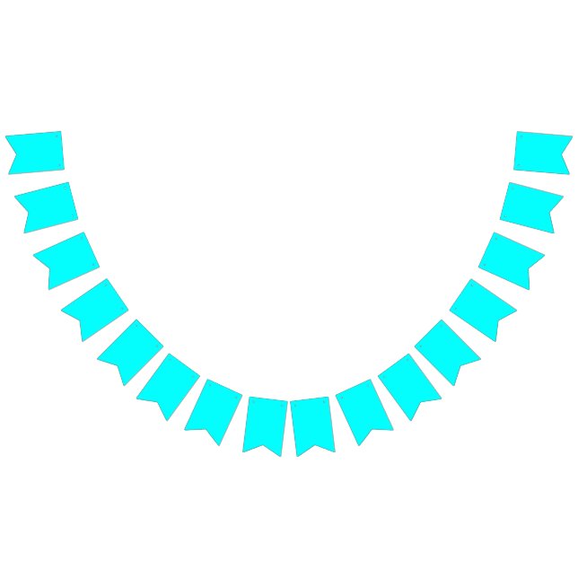 Bandeirinha Cor Sólido Azul Neon | Clássico (Todos)