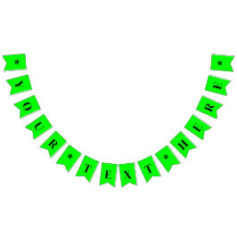 Bandeirinha Cor Verde Elétrico Neon | Personalizado