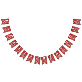 Bandeirinha Coração Vermelho - Osso do Crânio Gótico - Anivers