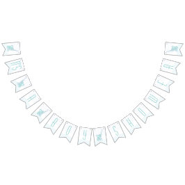 Bandeirinha Corações elefantes É um chá de fraldas para rapaze