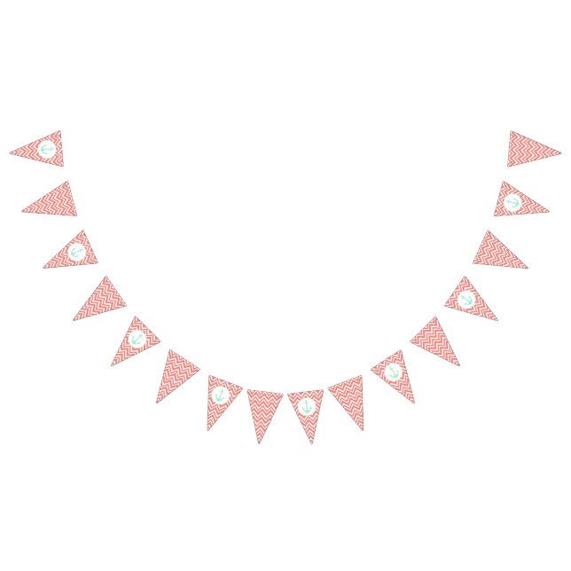 Bandeirinha Coral, Cor-de-rosa e branco, com ponto náutico (Todos)