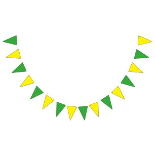 Bandeirinha Cores amarelas verdes + suas ideias
