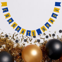 Cores Escolares Azul Real e Dourado Graduação