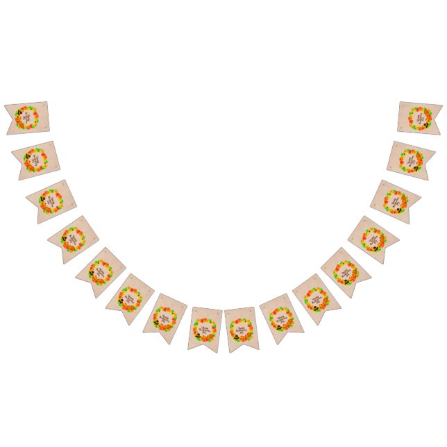 Bandeirinha Correspondência Conjunto Ação de Graças Dourada Wr (Todos)