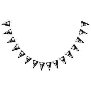 Bandeirinha Couro de Casamento de Halloween Gothic