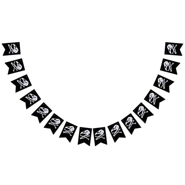 Bandeirinha Crânio de galo e ossos cruzados (Todos)