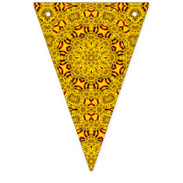 Bandeirinha Cravos-de-defunto amarelos & caleidoscópio