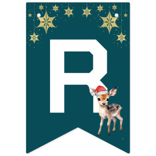 Bandeirinha Crena de água verde vermelha Festa de Merry Xmas