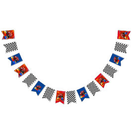 Bandeirinha Crianças Race Car Party Bunting
