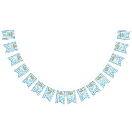 Bandeirinha Cute Baby Blue Whale 1st Birthday